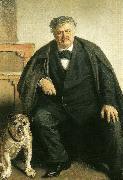 Michael Ancher carl locher med sin hund tiger china oil painting artist